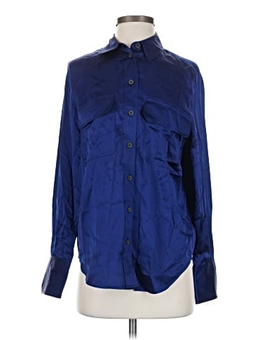 Madewell Long Sleeve Silk Top (view 1)