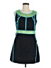 Etcetera Color Block Teal Cocktail Dress Size 6 - photo 1