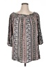 Ultra Flirt 100% Rayon Silver 3/4 Sleeve Blouse Size XL - photo 1