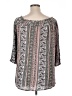 Ultra Flirt 100% Rayon Silver 3/4 Sleeve Blouse Size XL - photo 2
