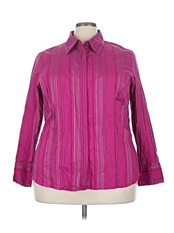 Lane Bryant 3/4 Sleeve Button-Down Shirt (view 1)