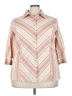Apostrophe Stripes Pink 3/4 Sleeve Button-Down Shirt Size 20 - 22 - photo 1
