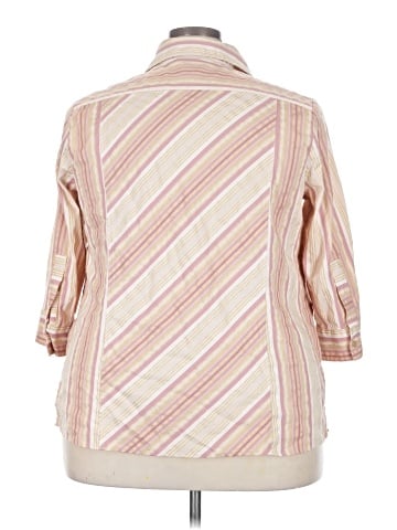 Apostrophe 3/4 Sleeve Button-Down Shirt (view 2)