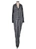 Equipment 100% Silk Checkered-gingham Gray Jumpsuit Size S - photo 1