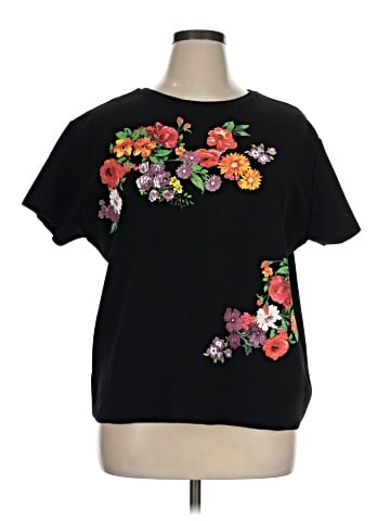 Zara W&B Collection Short Sleeve Top (view 1)