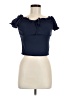 Earthbound Trading Co. Blue Short Sleeve Top Size M - photo 1