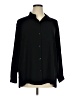 Eileen Fisher Solid Black Long Sleeve Button-Down Shirt Size 1X - photo 1