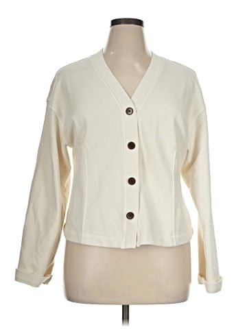 Madewell Darted Cardigan Sweatshirt (view 1)