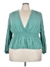 Old Navy Teal 3/4 Sleeve Blouse Size 3X - photo 1