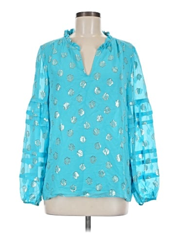 Lilly Pulitzer Long Sleeve Silk Top (view 1)