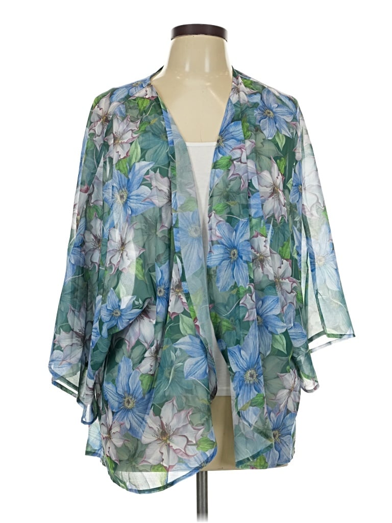 Pre-owned Unbranded Kimono In Blue