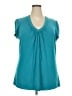 Apt. 9 Teal Short Sleeve Blouse Size 2X - photo 1