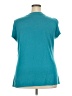 Apt. 9 Teal Short Sleeve Blouse Size 2X - photo 2
