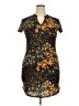 No Boundaries 100% Recycled Polyester Print Brown Black Casual Dress Size XXL - photo 1