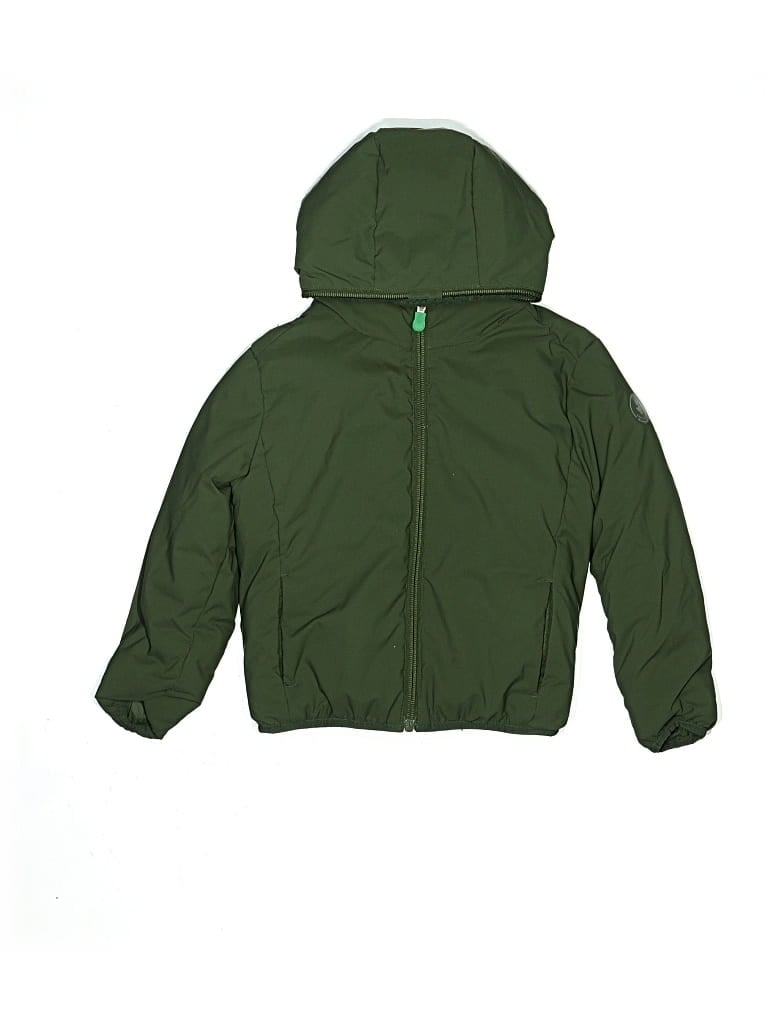 Pre-owned Save The Duck Kids' Windbreaker Jacket In Green