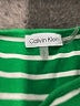 Calvin Klein Stripes Green 3/4 Sleeve Top Size S - photo 7