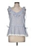 Hem & Thread 100% Cotton Blue Tank Top Size M - photo 1