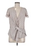 Trouve 100% Polyester Gray Short Sleeve Blouse Size M - photo 1