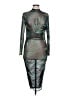 ChicMe Graphic Green Cocktail Dress Size L - photo 1