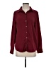 Shein 100% Polyester Burgundy Long Sleeve Blouse Size 4 - photo 1