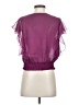 Bebe 100% Polyester Purple Short Sleeve Blouse Size 4 - photo 2