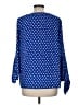Lilly Pulitzer 100% Polyester Polka Dots Blue Long Sleeve Blouse Size M - photo 2