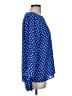 Lilly Pulitzer 100% Polyester Polka Dots Blue Long Sleeve Blouse Size M - photo 4