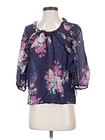 Leifsdottir 3/4 Sleeve Silk Top (view 1)