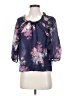 Leifsdottir 100% Silk Blue 3/4 Sleeve Silk Top Size 0 - photo 1