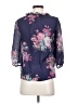 Leifsdottir 100% Silk Blue 3/4 Sleeve Silk Top Size 0 - photo 2