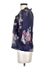 Leifsdottir 100% Silk Blue 3/4 Sleeve Silk Top Size 0 - photo 5