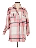 ChicMe Plaid Pink 3/4 Sleeve Button-Down Shirt Size XL - photo 1