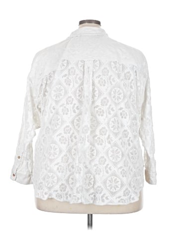 Pilcro 3/4 Sleeve Button-Down Shirt (view 2)