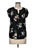 Daniel Rainn Black Short Sleeve Blouse Size M (petite) - photo 1