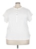 Faherty White Short Sleeve Blouse Size XXL - photo 1