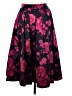 Talbots Floral Black Formal Skirt Size 2 - photo 2