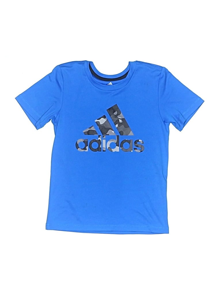Pre-owned Adidas Originals Kids' Short Sleeve T-shirt In Blue
