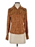 Kasper Tweed Brown Long Sleeve Blouse Size 2 Petite - photo 1