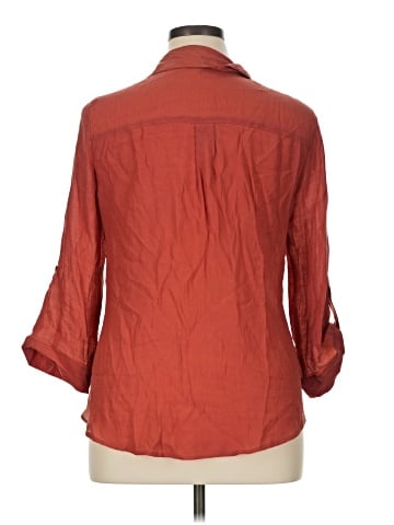 BCX 3/4 Sleeve Button-Down Shirt (view 2)