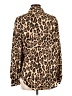 Neiman Marcus Animal Print Brown Long Sleeve Blouse Size L - photo 2
