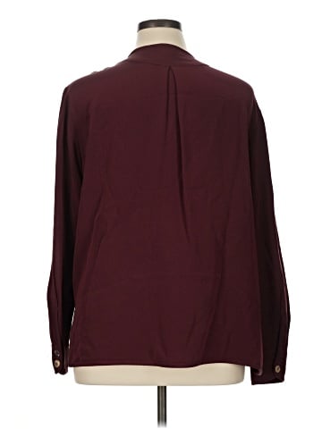 Due Per Due Long Sleeve Silk Top (view 2)