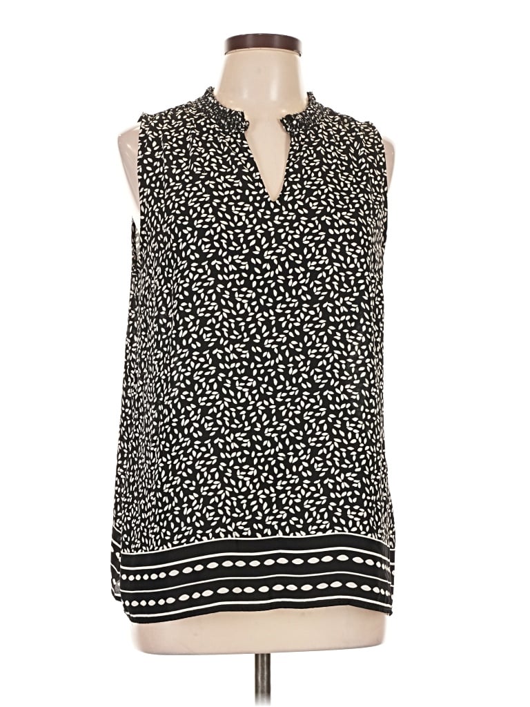 Pre-owned Talbots Sleeveless Blouse In Black