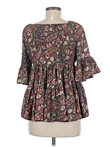 Earthbound Trading Co. 3/4 Sleeve Blouse (view 2)
