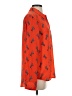 On 34th 100% Recycled Polyester Print Orange Long Sleeve Blouse Size S - photo 4