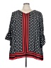 Avenue Studio 100% Polyester Black 3/4 Sleeve Blouse Size 22 - photo 1