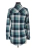 Passport Plaid Teal Long Sleeve Blouse Size M - photo 2