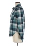 Passport Plaid Teal Long Sleeve Blouse Size M - photo 5