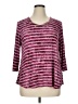 Ruby Rd. Burgundy 3/4 Sleeve T-Shirt Size XL Petite - photo 1