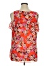 CAbi 100% Polyester Orange Short Sleeve Blouse Size XL - photo 2