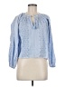 Saylor 100% Cotton Blue 3/4 Sleeve Blouse Size XS - photo 1